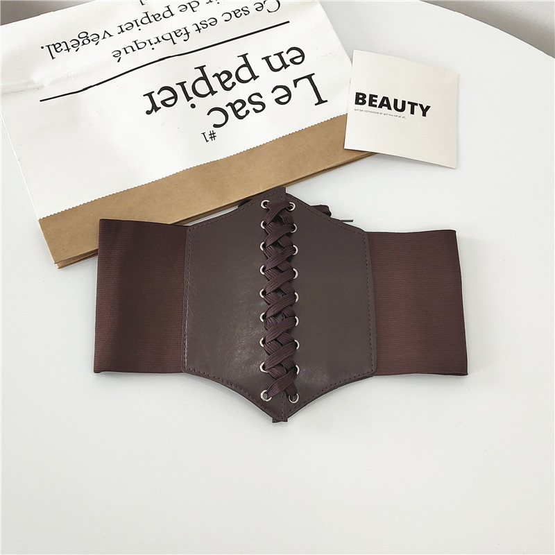 Ladies Girdle Tying Wide Belt With Sculpting Elastic Outer Wear