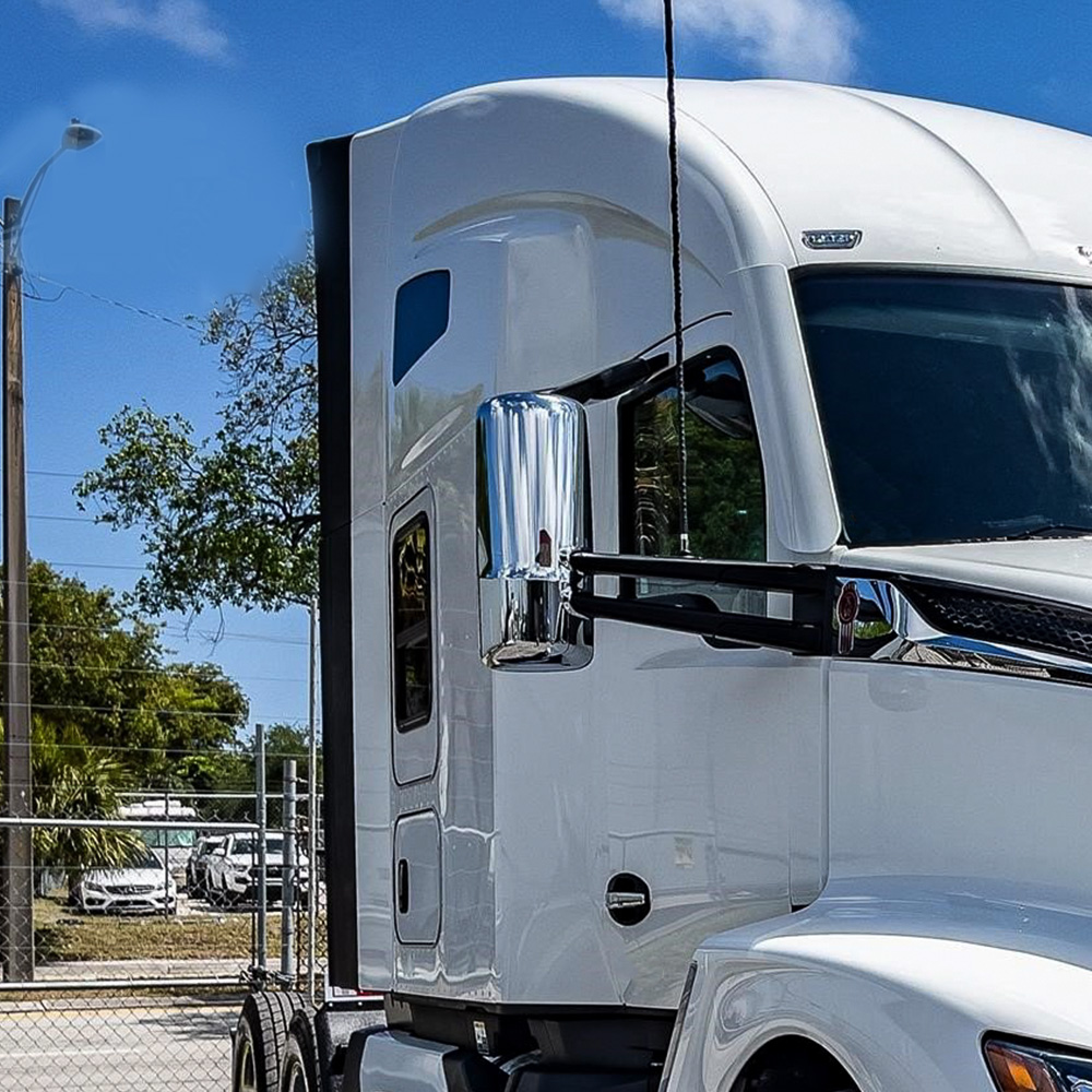 Compatible With Kenworth T680 2013-2020 Chrome Door Mirror Covers 2Pcs - Image 5
