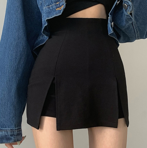 Sexy Skirt With Small Slits On Both Sides Black - Shop at LoveMi