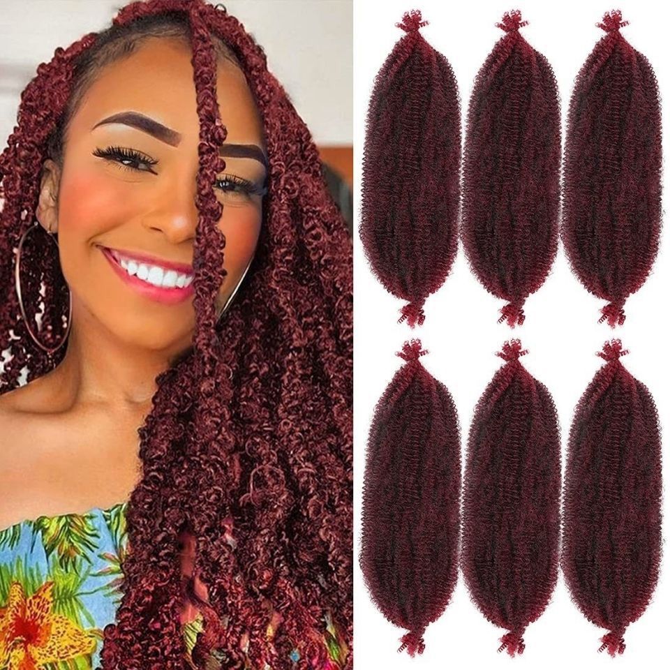 22 Inch Soft Springy Afro Twist Hair Pre-Separated Spring TwistFor Soft Faux...