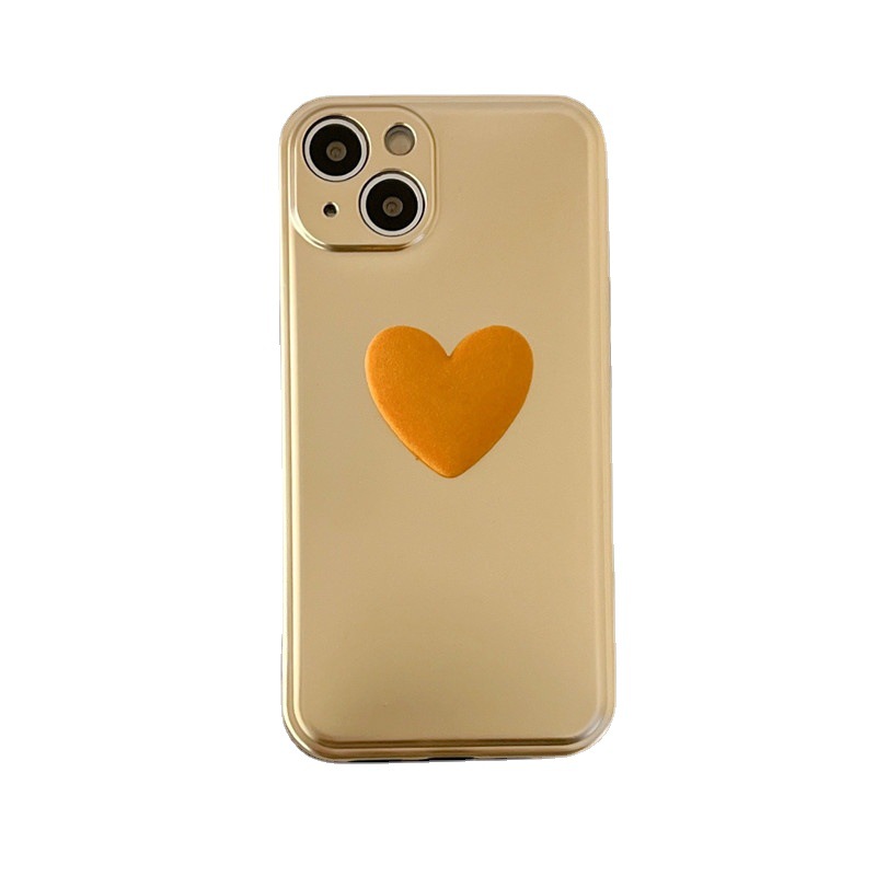 Yellow heart on gold