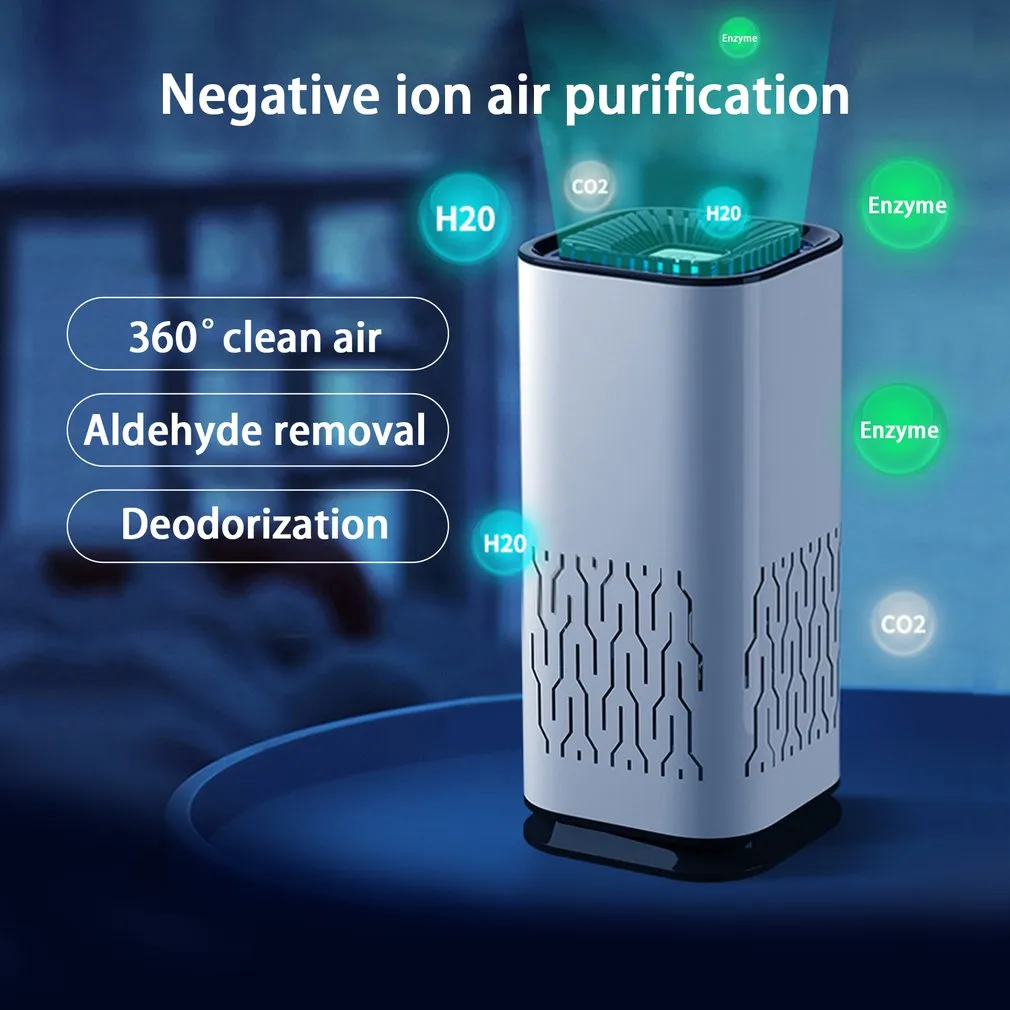 Car Air Purifier Portable Negative Ion Generator Remove Formaldehyde Dust Smoke Air Freshen Washer For Home Car – image 3