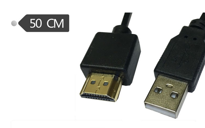 USB To HDMI Male Power Cable 0.5 Meter