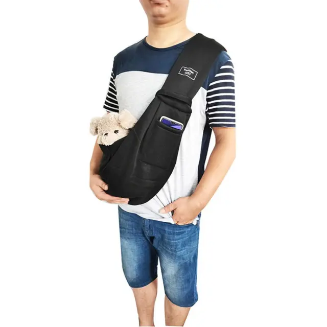 Cat Messenger Bag Large Capacity Folding Portable Backpack Breathable For Summer Black - Shop at LoveMi