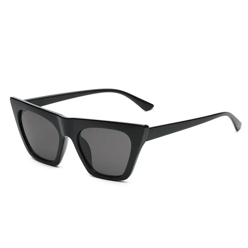 Women's Cat Eye Personality Big Frame Glasses Frame - Grey