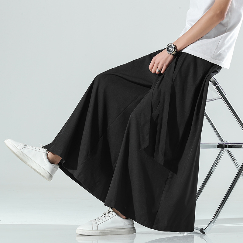 Title 6, Chinese Style Summer Thin Wide-leg Pants Men