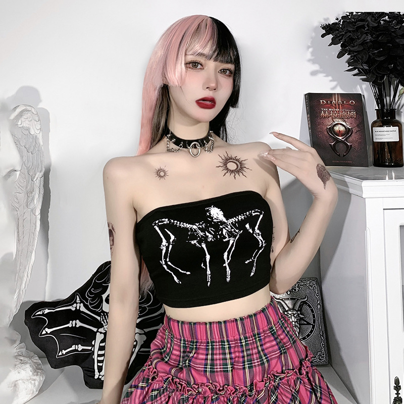 Women's Fashion Print Skinny Crop Wrap Top