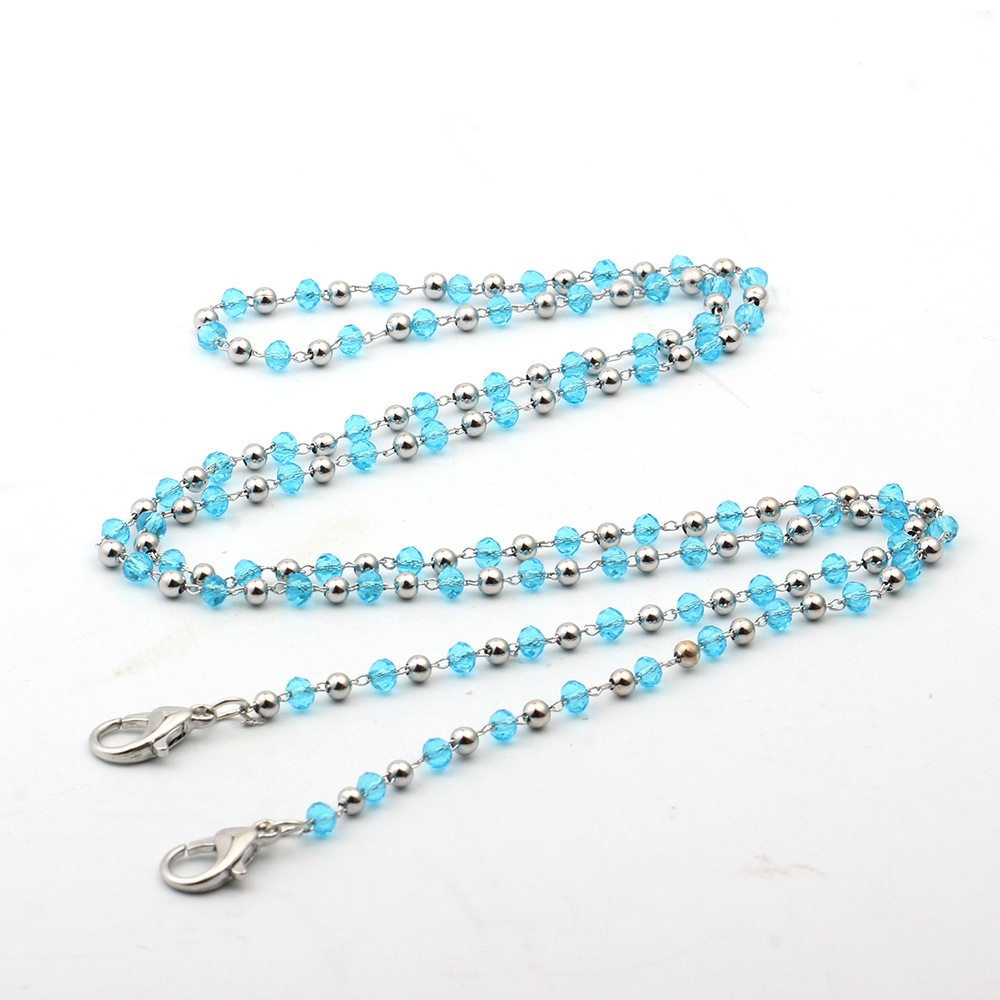 Title 4, Mask Lanyard Necklace Crystal Bead Chain