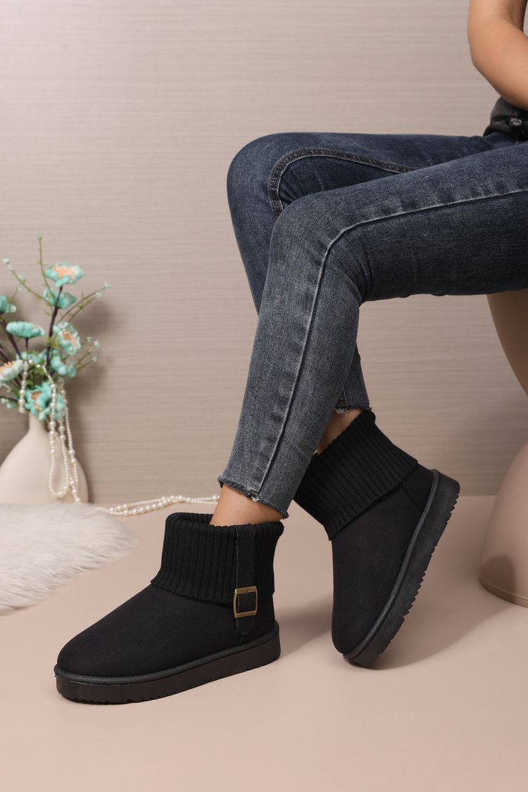 Faux Suede Ankle Snow Boots, picture 4 of 4