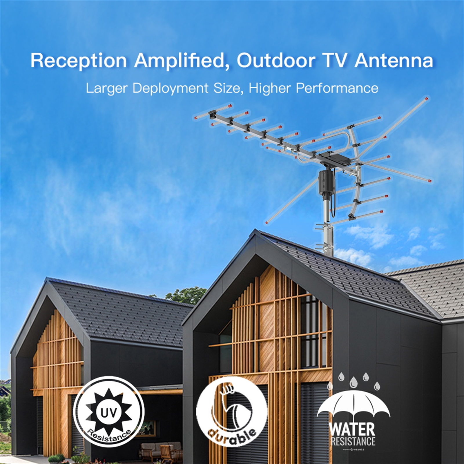 Outdoor Antenna – Reception Range 110 Miles