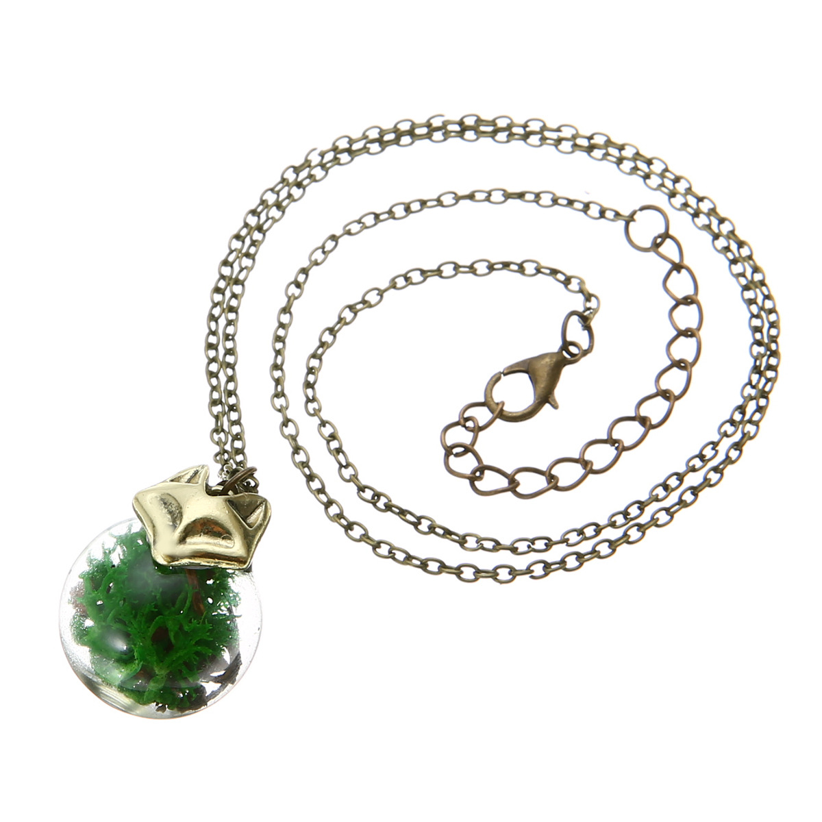 Vintage Glass Ball Pendant Necklace