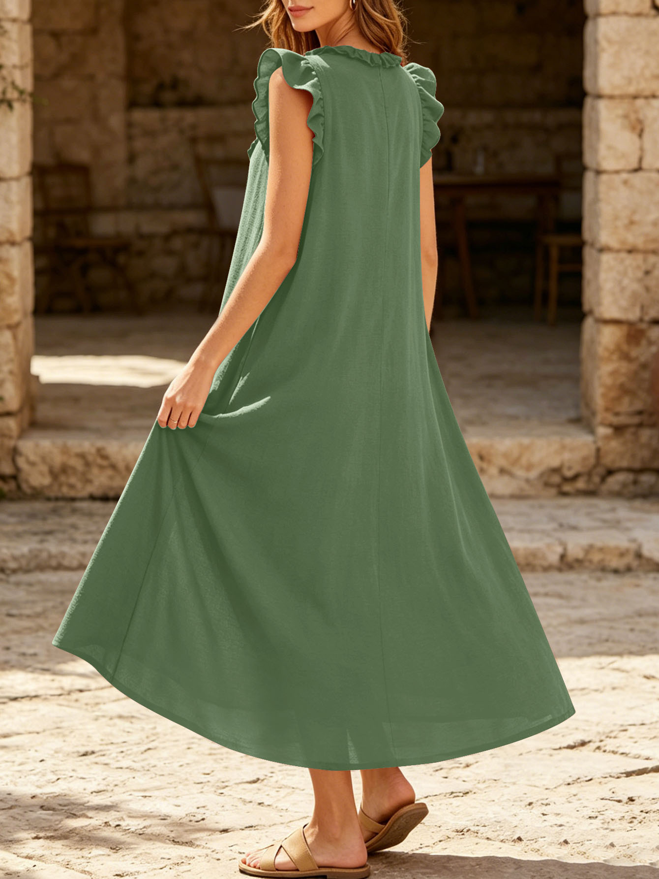 Boho Maxi Dress With Pockets