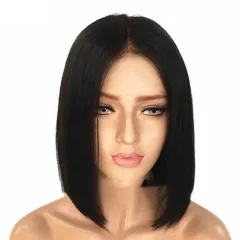 Mid-point Fashion Black Short Hair - Black - View 1