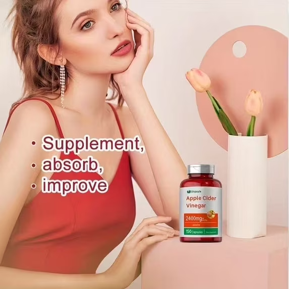 Apple Cider Vinegar Capsules 2400mg - 150 Capsules, Gluten-Free, Digestion & Weight Management Support — view 4