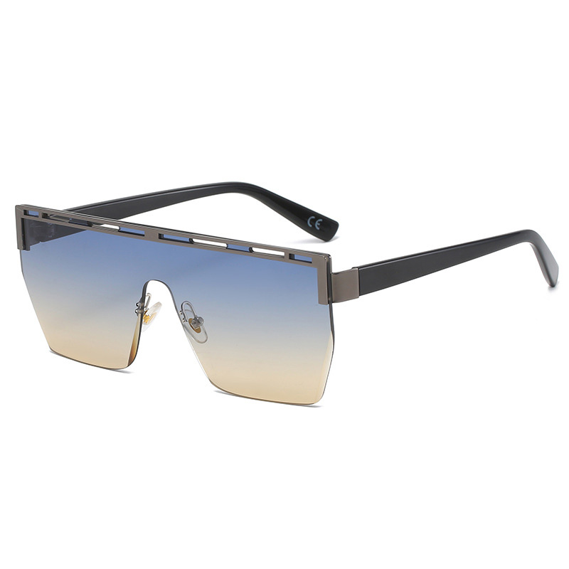 Women's New Style Metal Square Sunglasses With Large Frame - Image 5