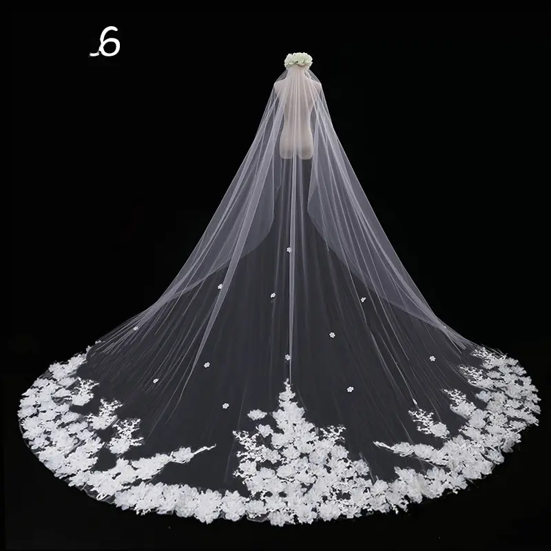 Bride Wedding Master Veil Long Tail