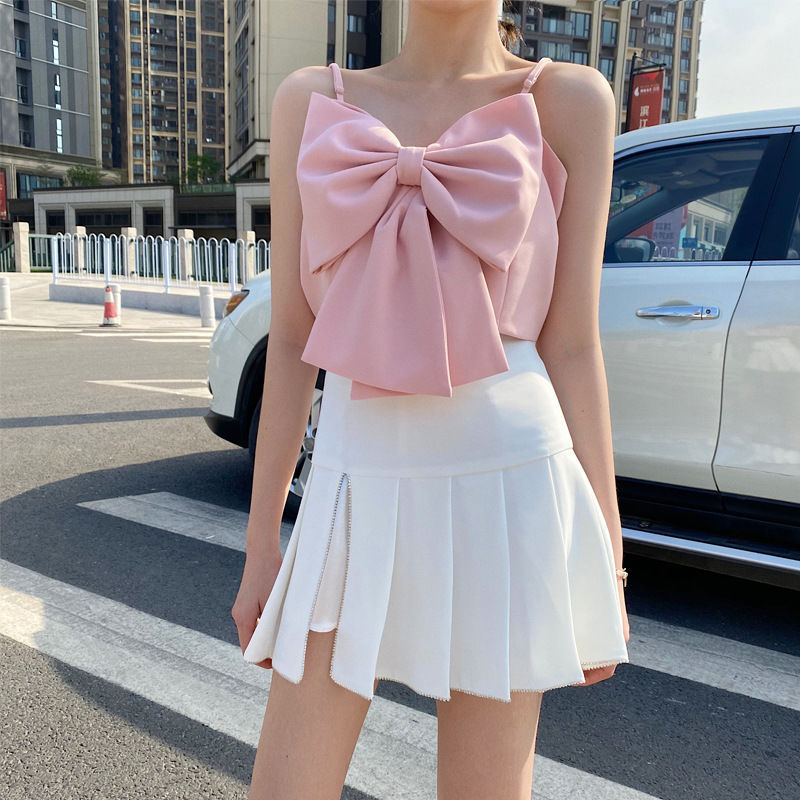 Sweet Outside Wearing A Small Sling Net Red New