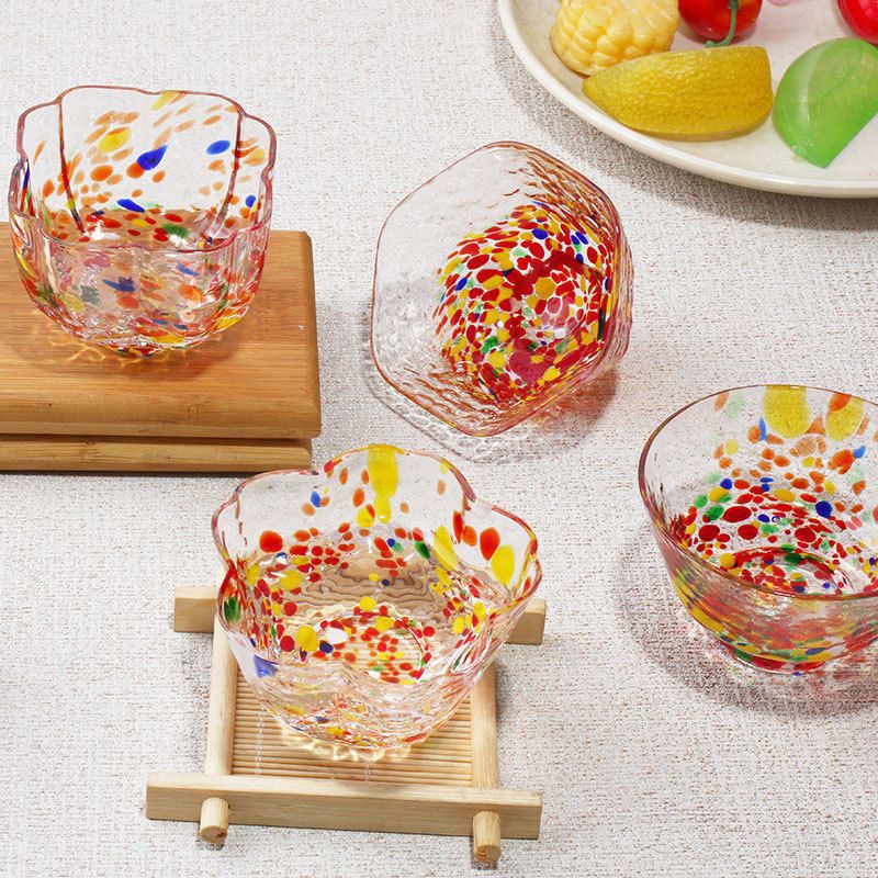 High-value Color Point Crystal Glass Sake Jug With A Mouthful Of Fruit Wine Cups