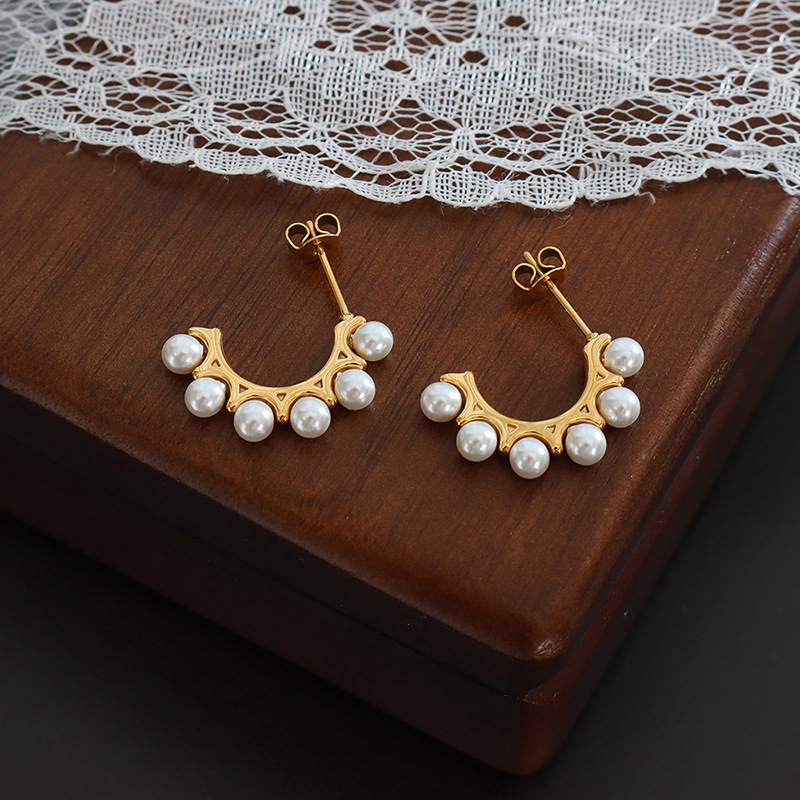 Hong Kong Style Retro Spring And Summer All-match Earrings