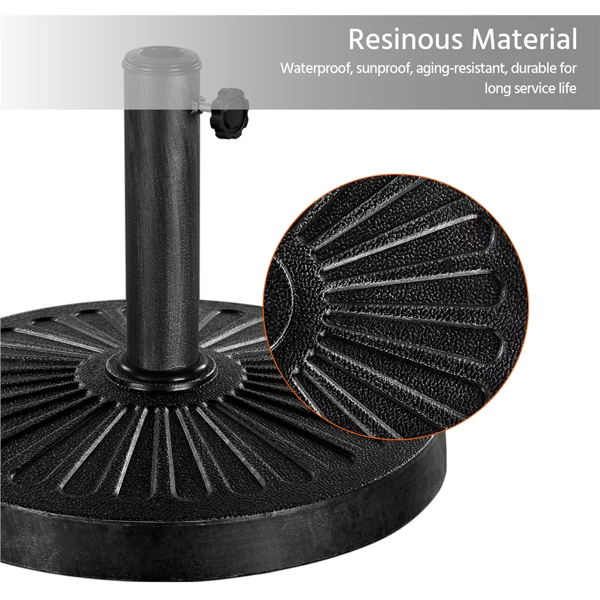 30 Lb Heavy Duty Iron Patio Umbrella Base 18in  For Outdoor, Black  Shipment From Walmart — foto 3