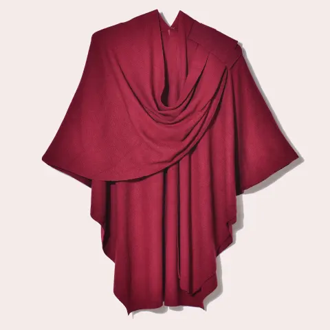 Women's Knit Solid Color Belted Shawl Coat