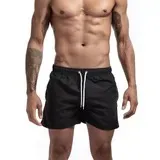 Three point Beach Pants Fashion Multicolor Straight Loose Sports Shorts Black - Shop at LoveMi