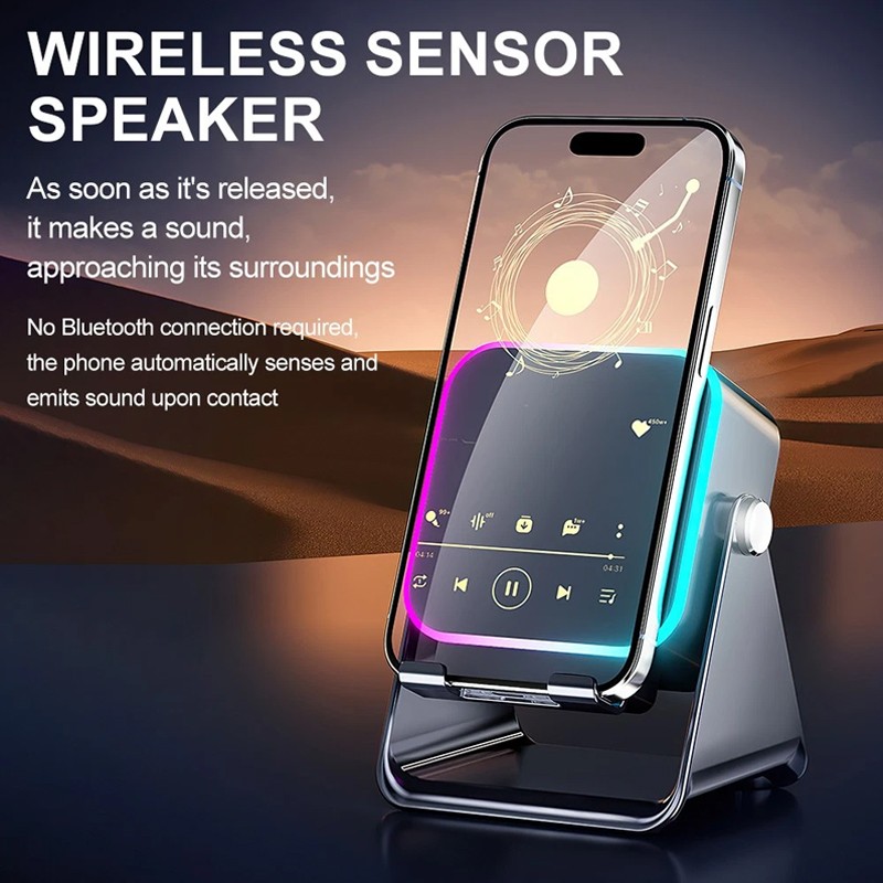 Wireless Induction Speaker 5-in-1 Bluetooth Speaker With Phone Stand For PAD UK 9