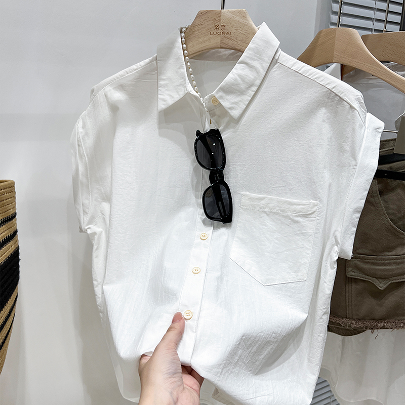 Title 5, Damesmode casual effen kleur polokraag shirt top