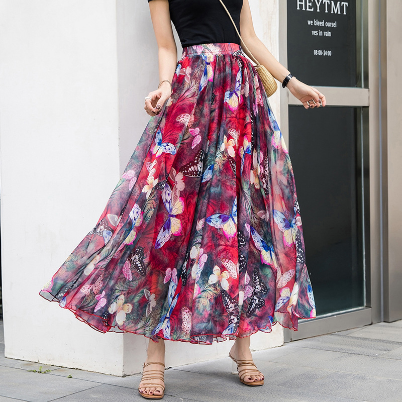 Title 4, Chiffon square silk skirt. Embrace elegance and...