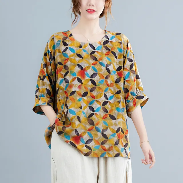 Agereducing Plus Size Women's Shortsleeved Tshirt Yellow - Shop at LoveMi