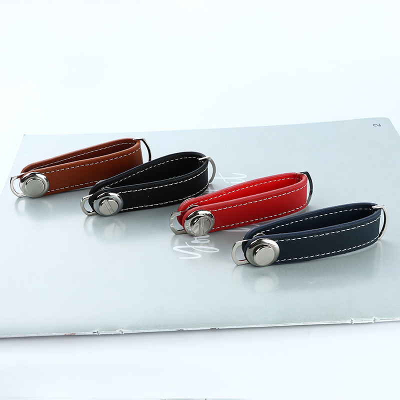 Leather Keychain Creative Leather Keychain Artifact Small Pendant Car Storage Keychain 3