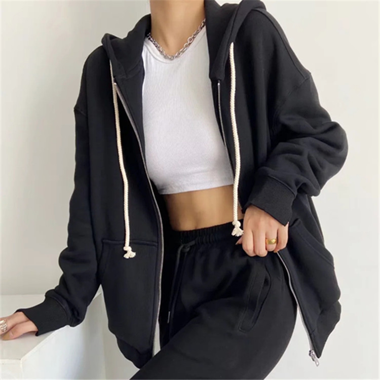 Ladies Fashion Hooded Loose Sweater Hoodie