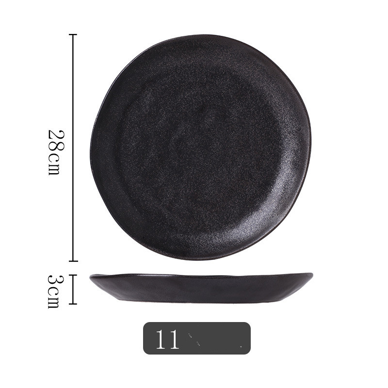 Metal black11 inch plate