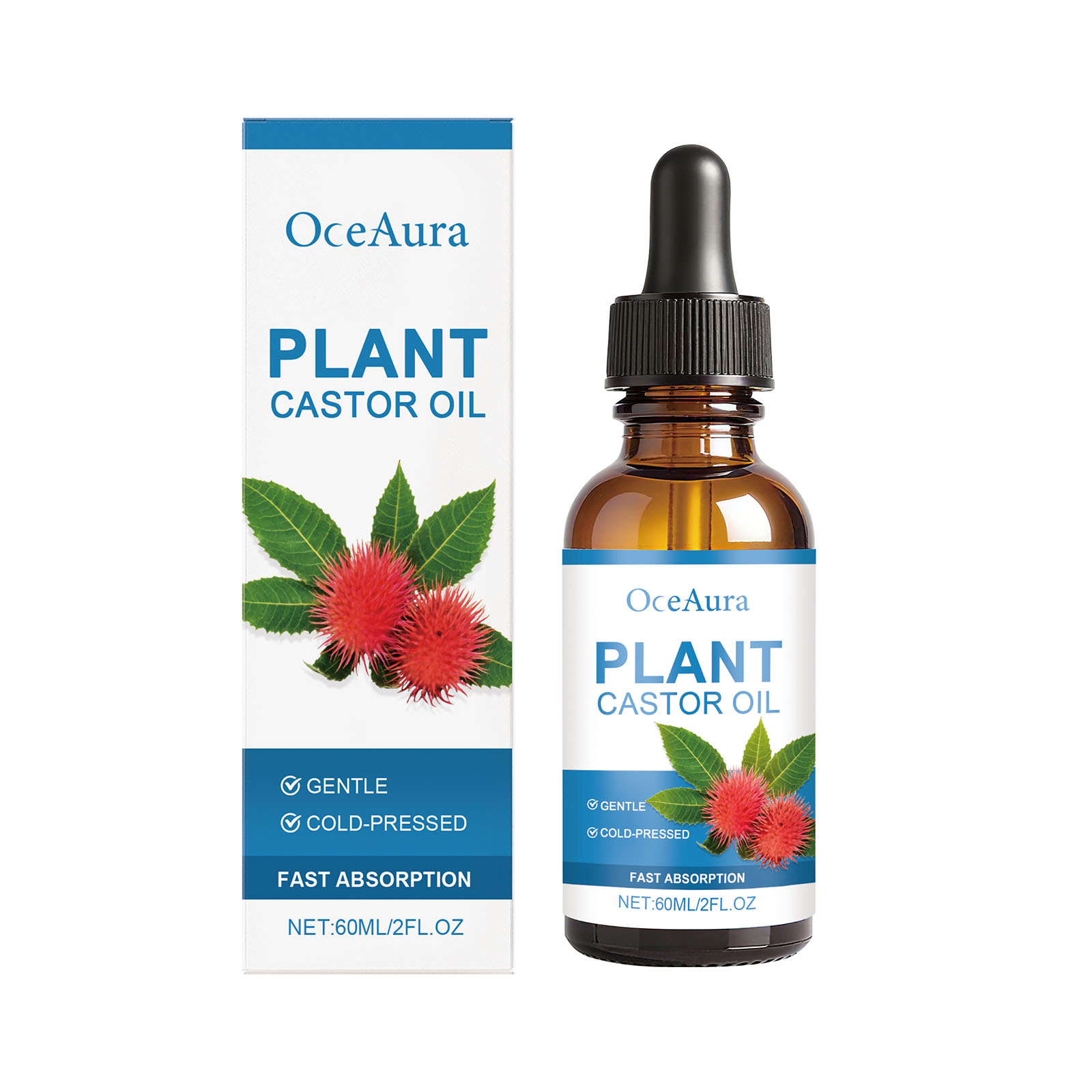 Castor Oil Moisturizing Essential Oil 60ml-box