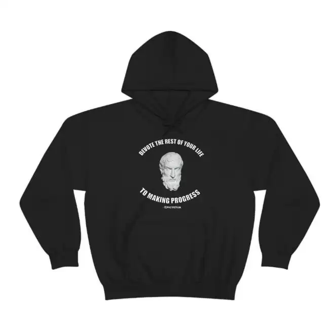 Printed European And American Plus Velvet Hooded Sweater For Men And Women