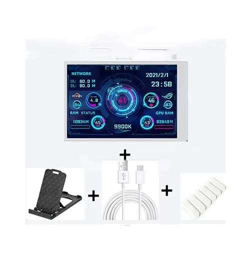 3.5-inch Computer Small Secondary Screen IPS Full View USB Chassis Monitor Date Display – image 2