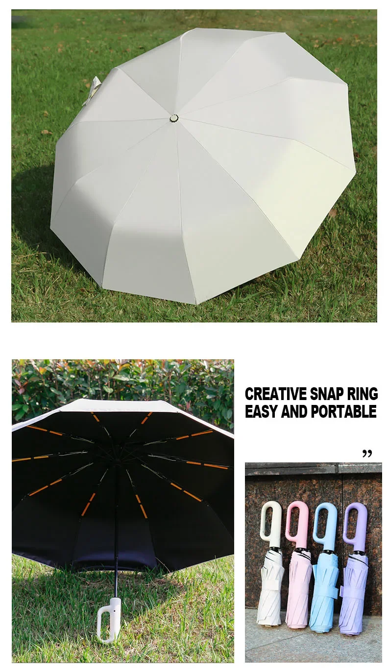 Title 3, Strong Windproof Umbrella Ring Buckle Design Me...