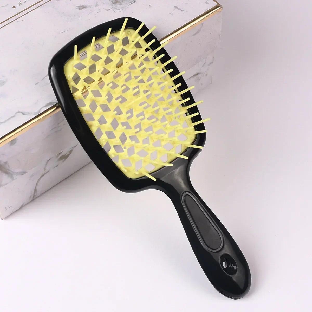 Hair Massage Scalp Brush and Wide Tooth Comb - Perfect for the shower, frizz free shine, locks you love, all hair vibes welcome, painless.