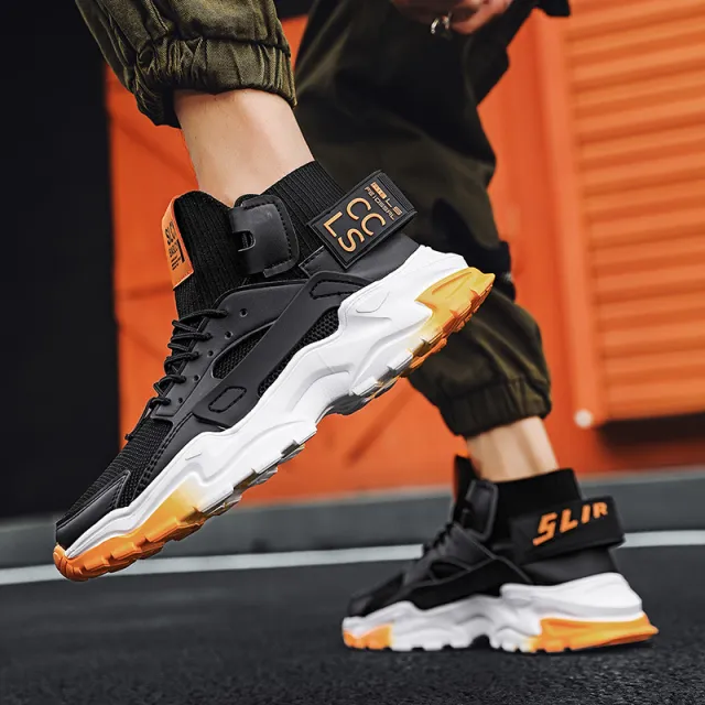 Fashion Casual Shoes Mesh Sneakers Casual Daddy Shoes Black - Shop at LoveMi