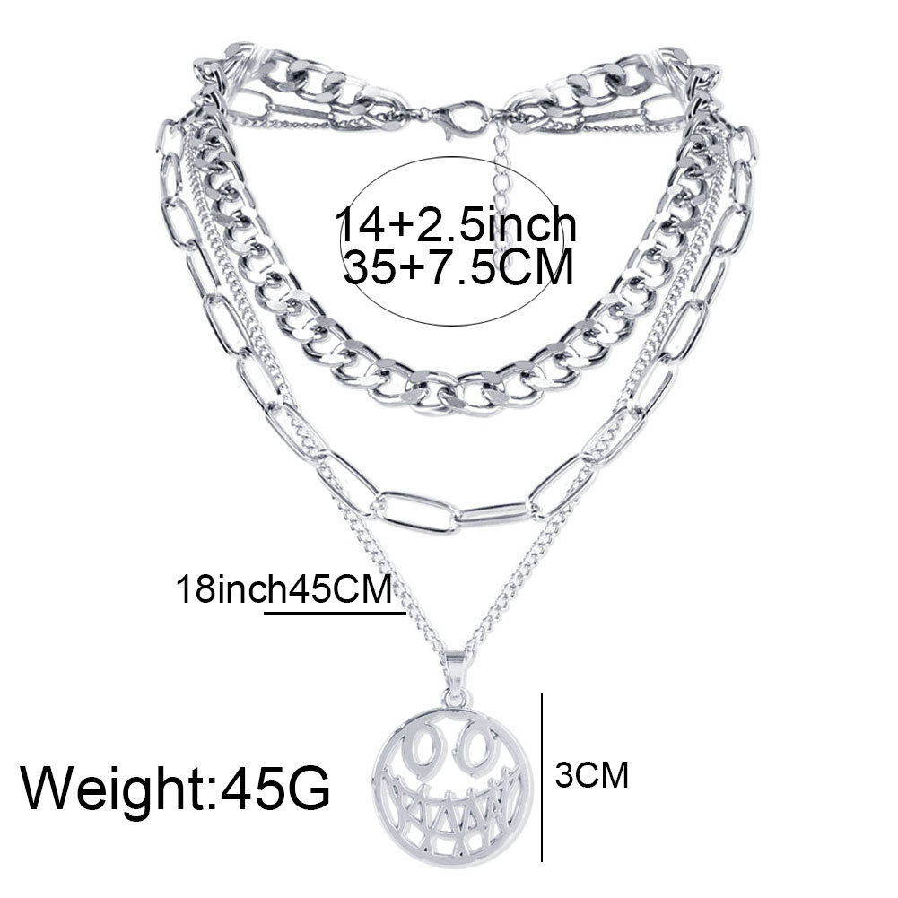 European And American Fashion Silver Clavicle Chain Ins Style Necklace