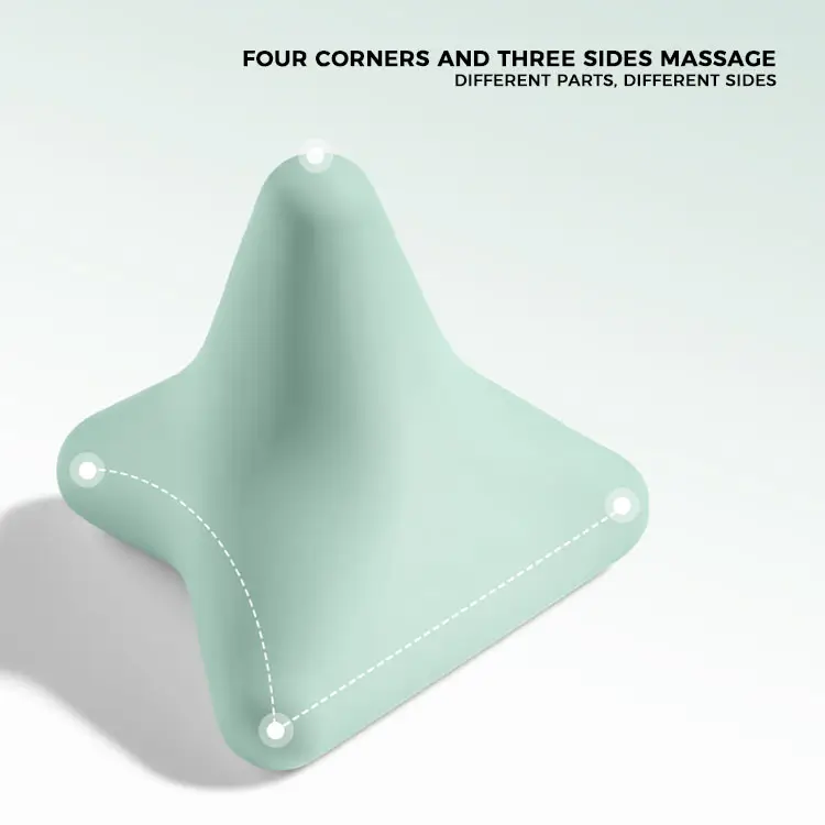 Silicone Four-Corner Massage Tool for Muscle Release and Trigger Point Therapy