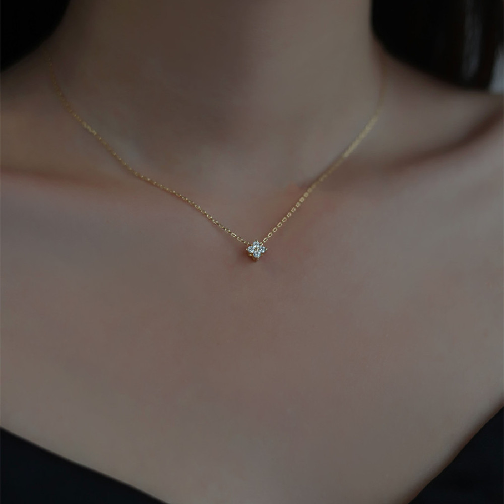 Sterling Silver Zircon Plated Necklace