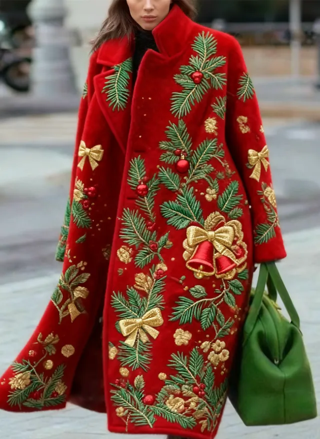 Women's New Long Sleeved Large Woolen Overcoat Style2 - Shop at LoveMi