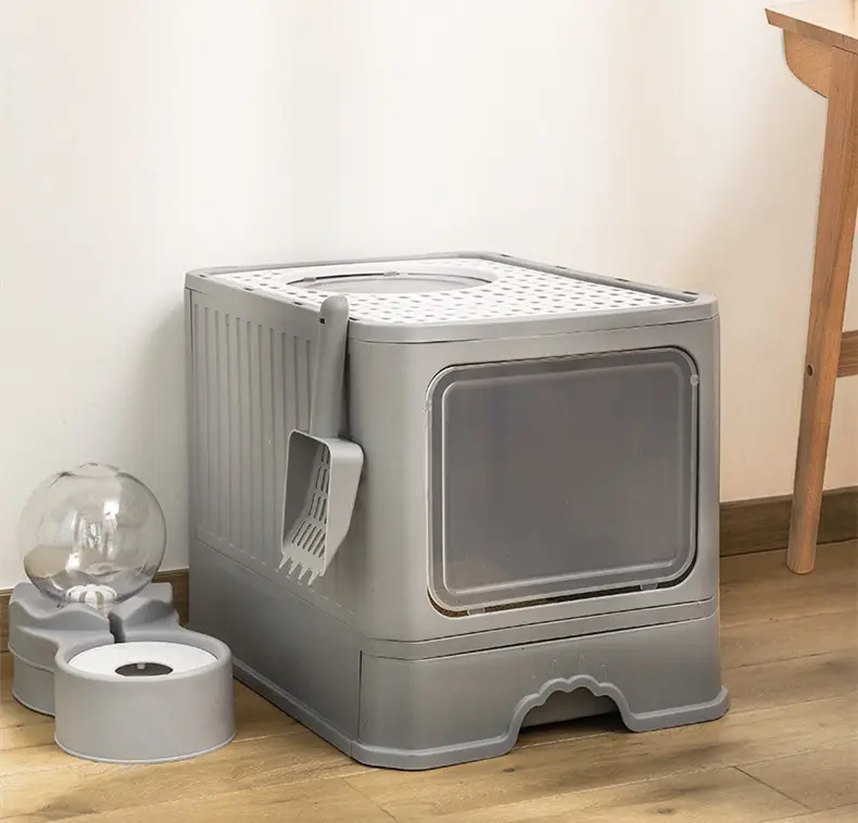 Large Double Door Drawer Foldable Cat Litter