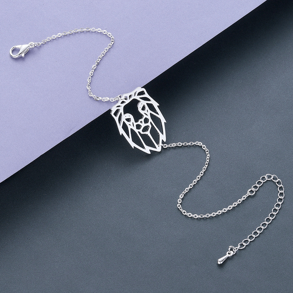 Stainless Steel Pendant Lion Bracelet Personality Ladies