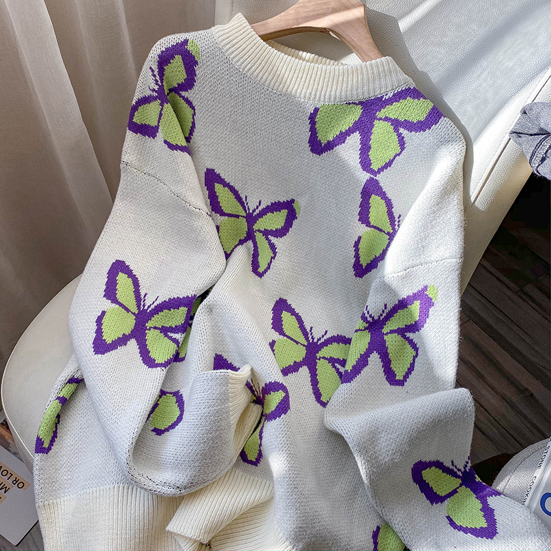 Women's Autumn And Winter Design Crew Neck Sweater Knitwear