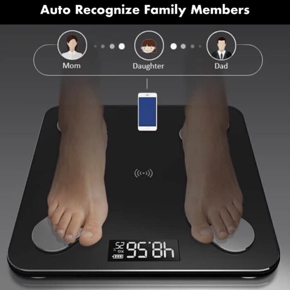 Digital Bathroom Scales Body Weight Weighing Scale LCD Electronic 180KG UK