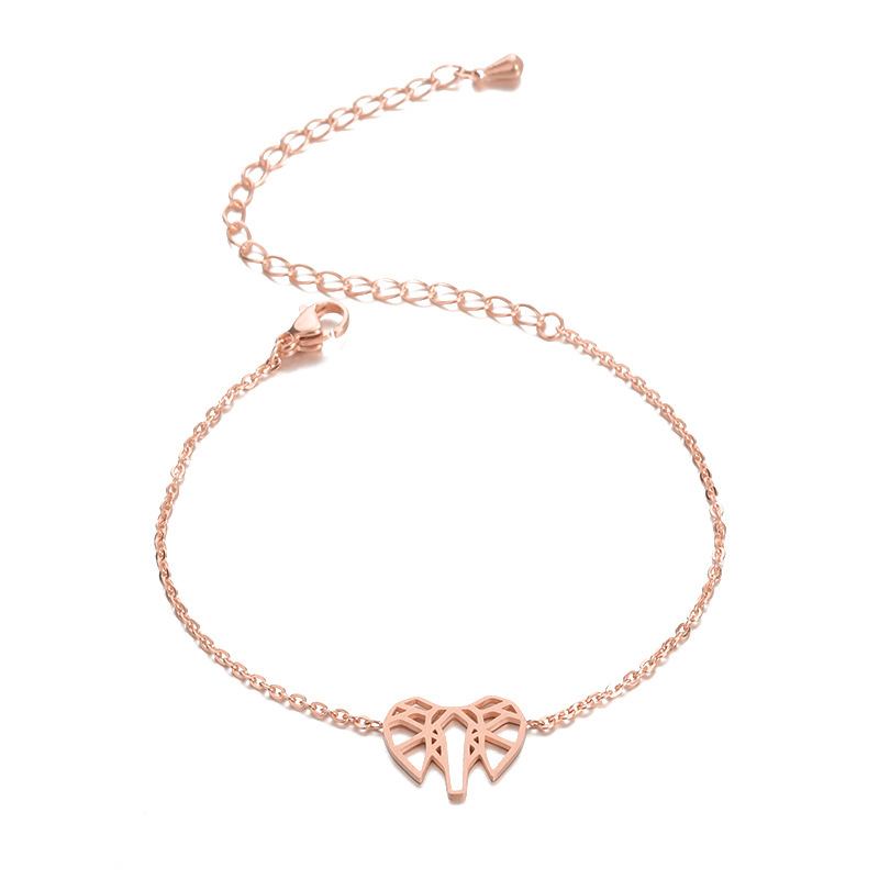 Gold-plated Clavicle Jewelry Elephant Stainless Steel Bracelet