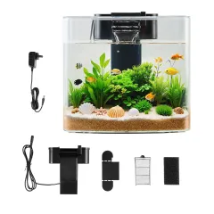 3.5 Gallon Fish Tank Aquarium Smart Arch Clear GPPS 3 Color Self Cleaning - 280X200X250Mm - View 1