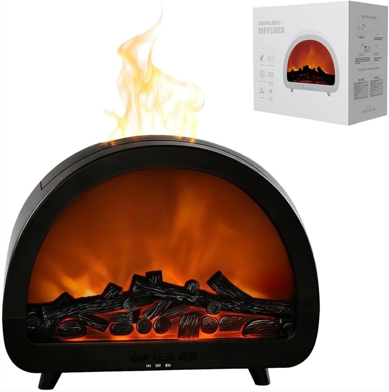 Portable Humidifier, Large Mist Volume, Fireplace Flame Aromatherapy Machine — image 6
